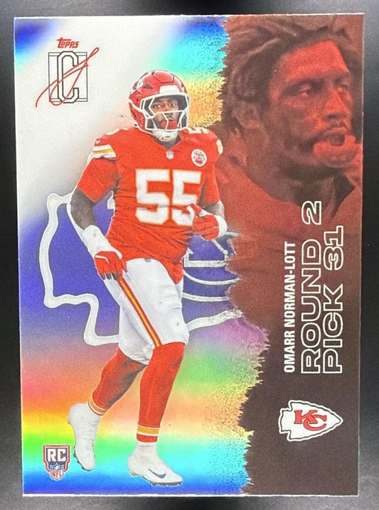 2025 Topps Signature Class Omarr Norman-Lott Chrome Rookie Pandora Refractor RC
