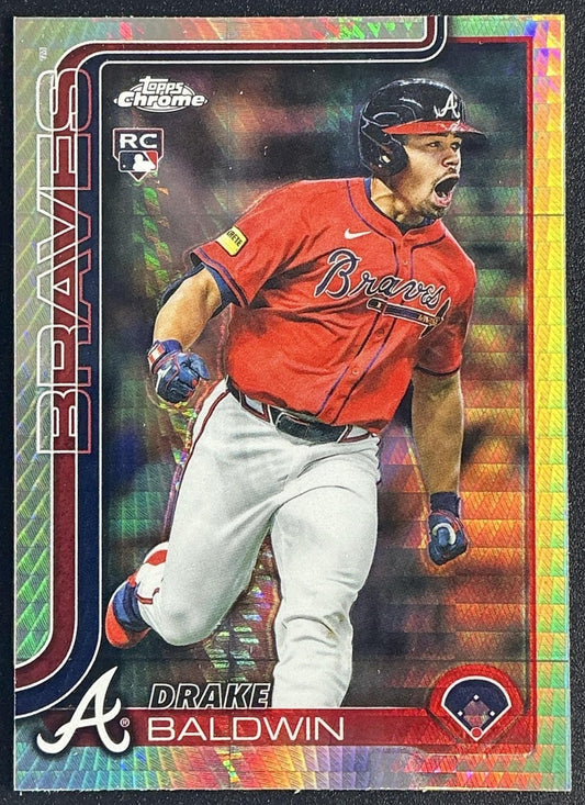 DRAKE BALDWIN 2025 TOPPS CHROME UPDATE #USC96 PRISM REFRACTOR RC BRAVES