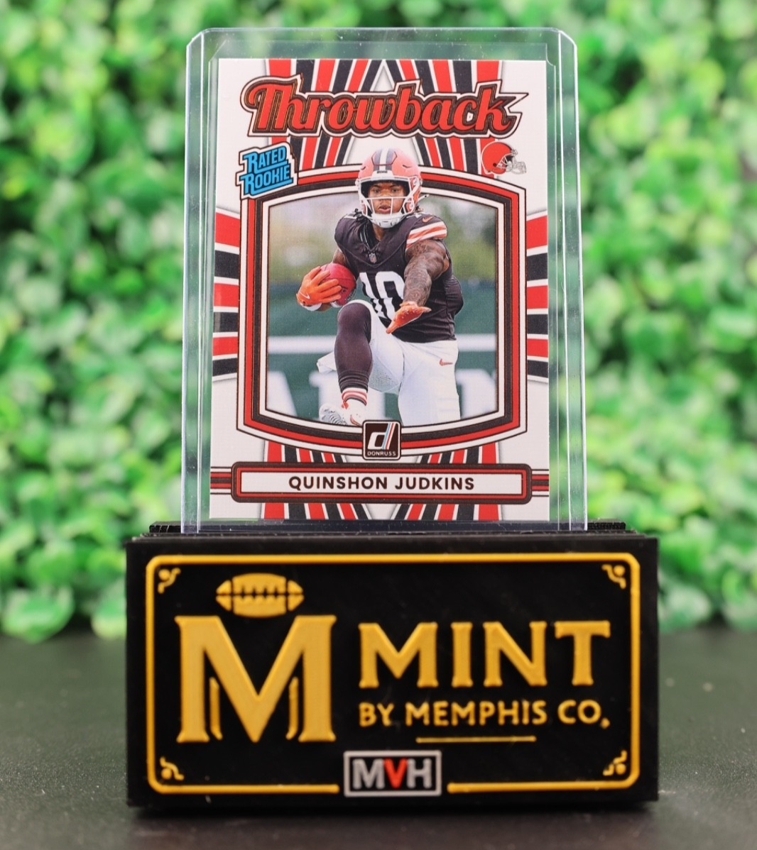 QUINSHON JUDKINS 2025 PANINI DONRUSS THROWBACK RC #26 BROWNS RATED ROOKIE