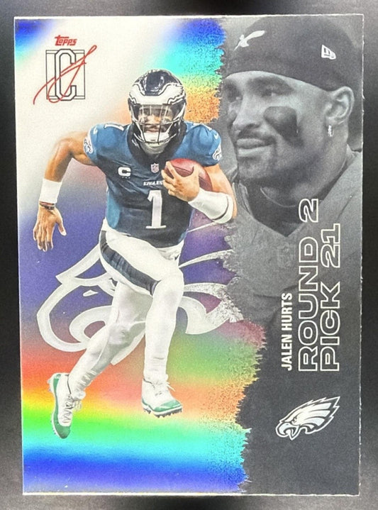 2025 Topps Signature Class Jalen Hurts #42 Chrome Veteran Pandora Refractor