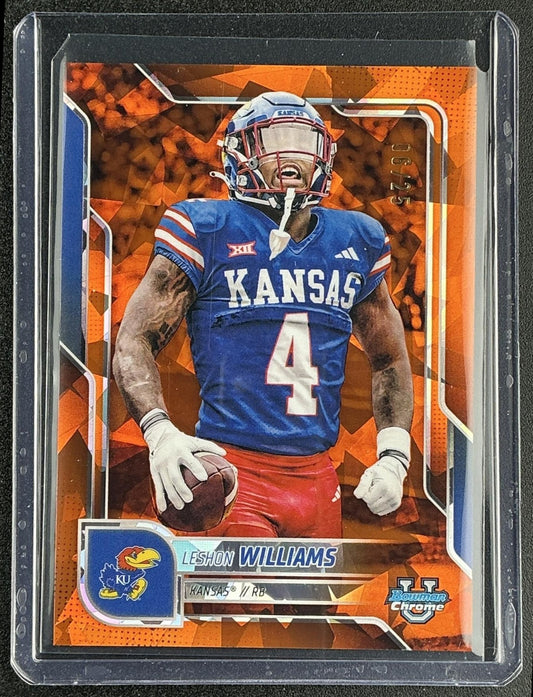 2025 Bowman Chrome University Sapphire Leshon Williams #146 Orange /25 1st