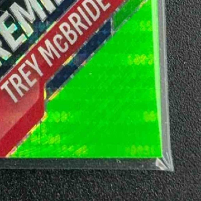 2025 Panini Prizm Trey McBride #PJY-TME Premier Jerseys Neon Green Pulsar MEM