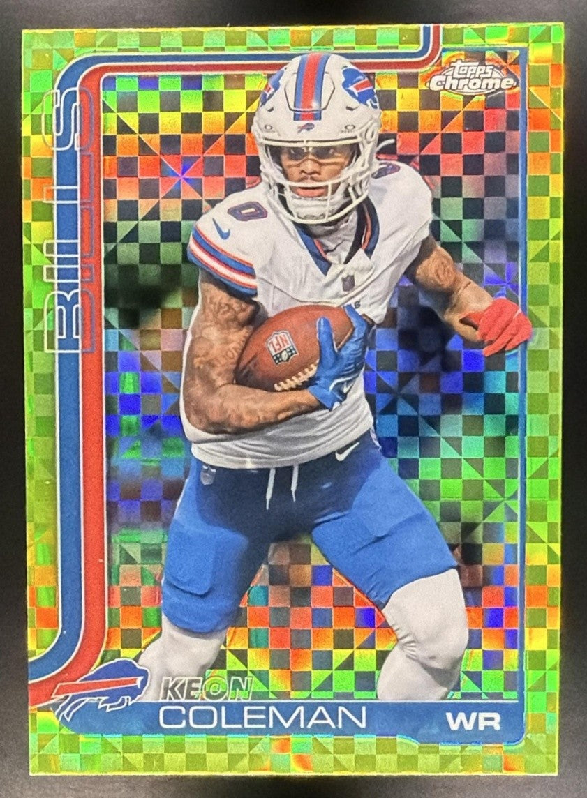 2025 Topps Chrome Yellow X-Fractor Keon Coleman #30 Bills
