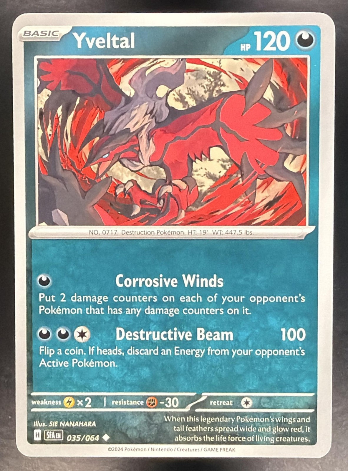 YVELTAL 2024 POKEMON SHROUDED FABLE #035/064