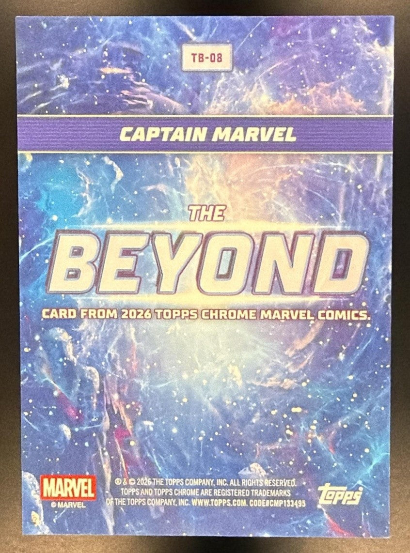 CAPTAIN MARVEL 2026 TOPPS CHROME COMICS #TB-08 THE BEYOND