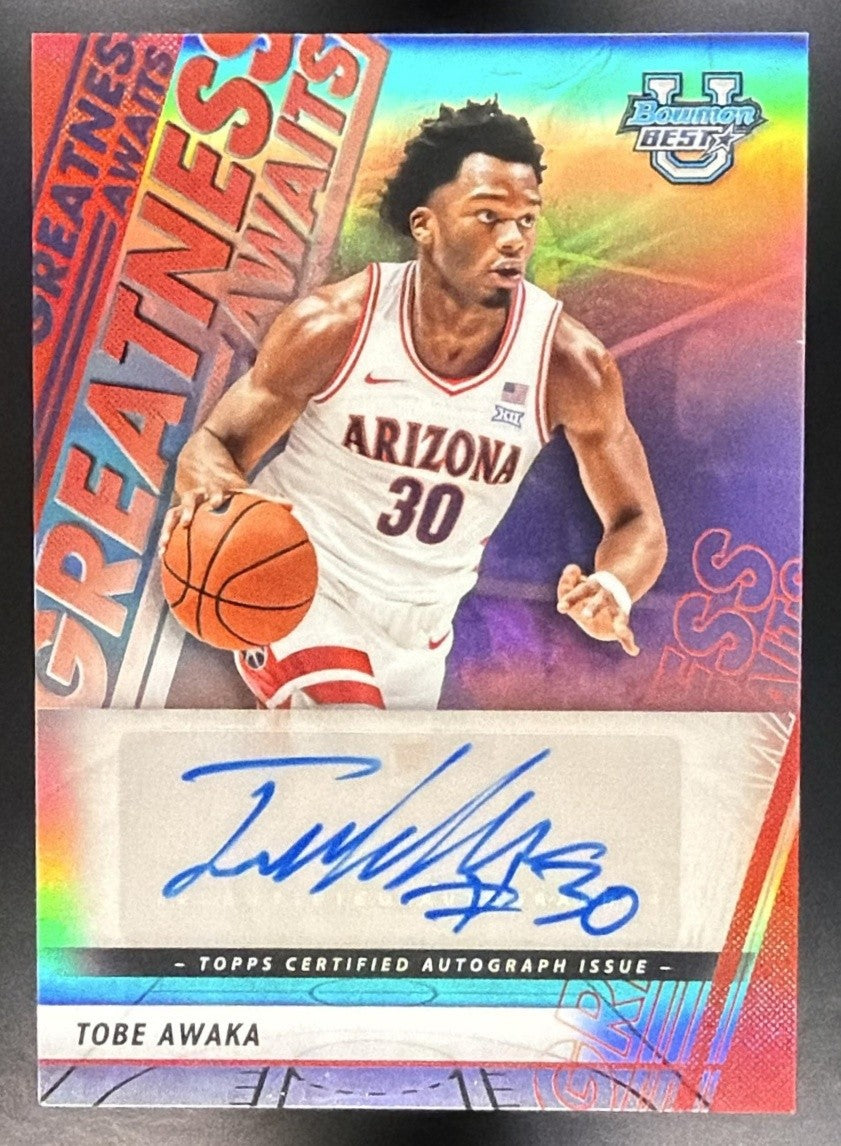 TOBE AWAKA 2025-26 BOWMAN BEST UNIVERSITY #GA-TA GREATNESS AWAITS AUTO WILDCATS
