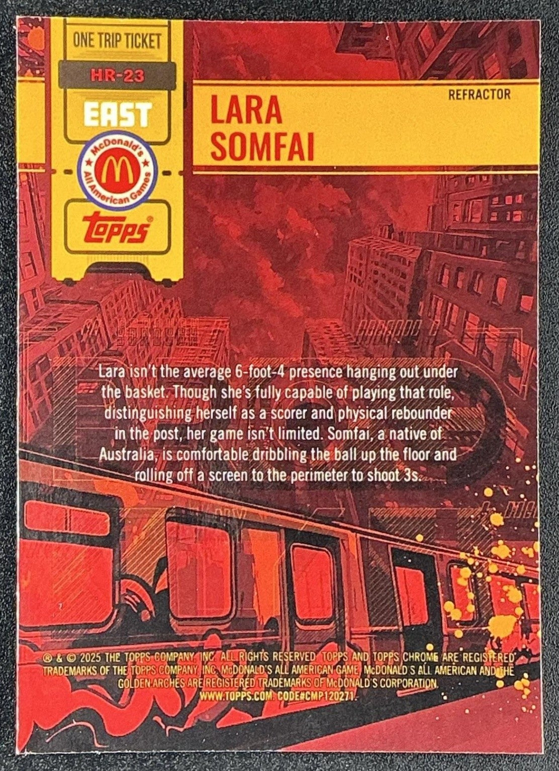 2025 Topps Chrome McDonald's Lara Somfai #HR-23 High Rises Refractor