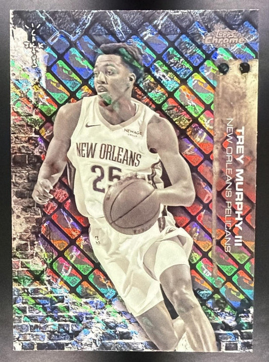 TREY MURPHY III 2025-26 TOPPS CHROME X CACTUS JACK #58 LOGOFRACTOR PELICANS