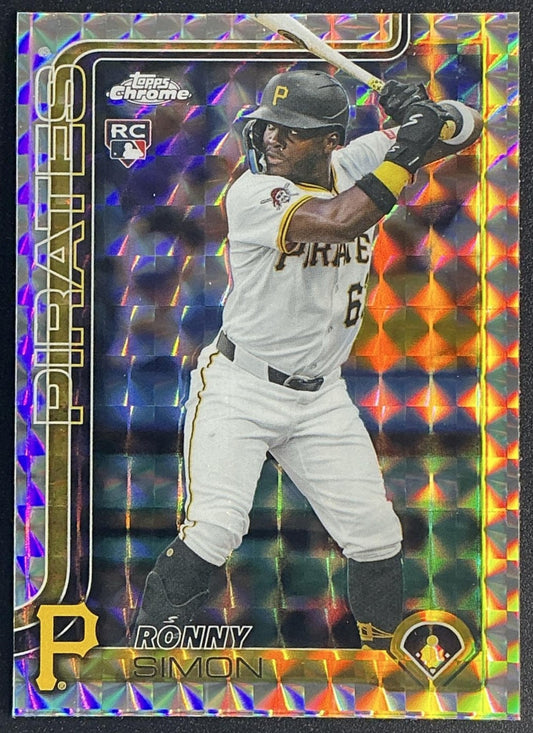 RONNY SIMON 2025 TOPPS CHROME UPDATE #USC35 GEOMETRIC REFRACTOR RC PIRATES