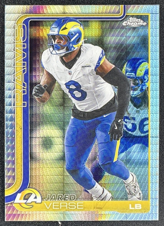 JARED VERSE 2025 TOPPS CHROME #173 PRISM REFRACTOR RAMS