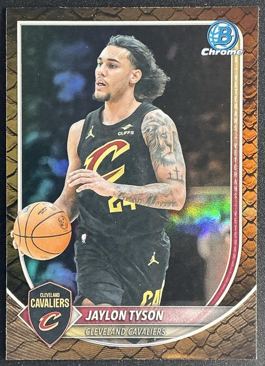 JAYLON TYSON 2025-26 BOWMAN #BCV-173 CHROME REPTILIAN REFRACTOR CAVALIERS