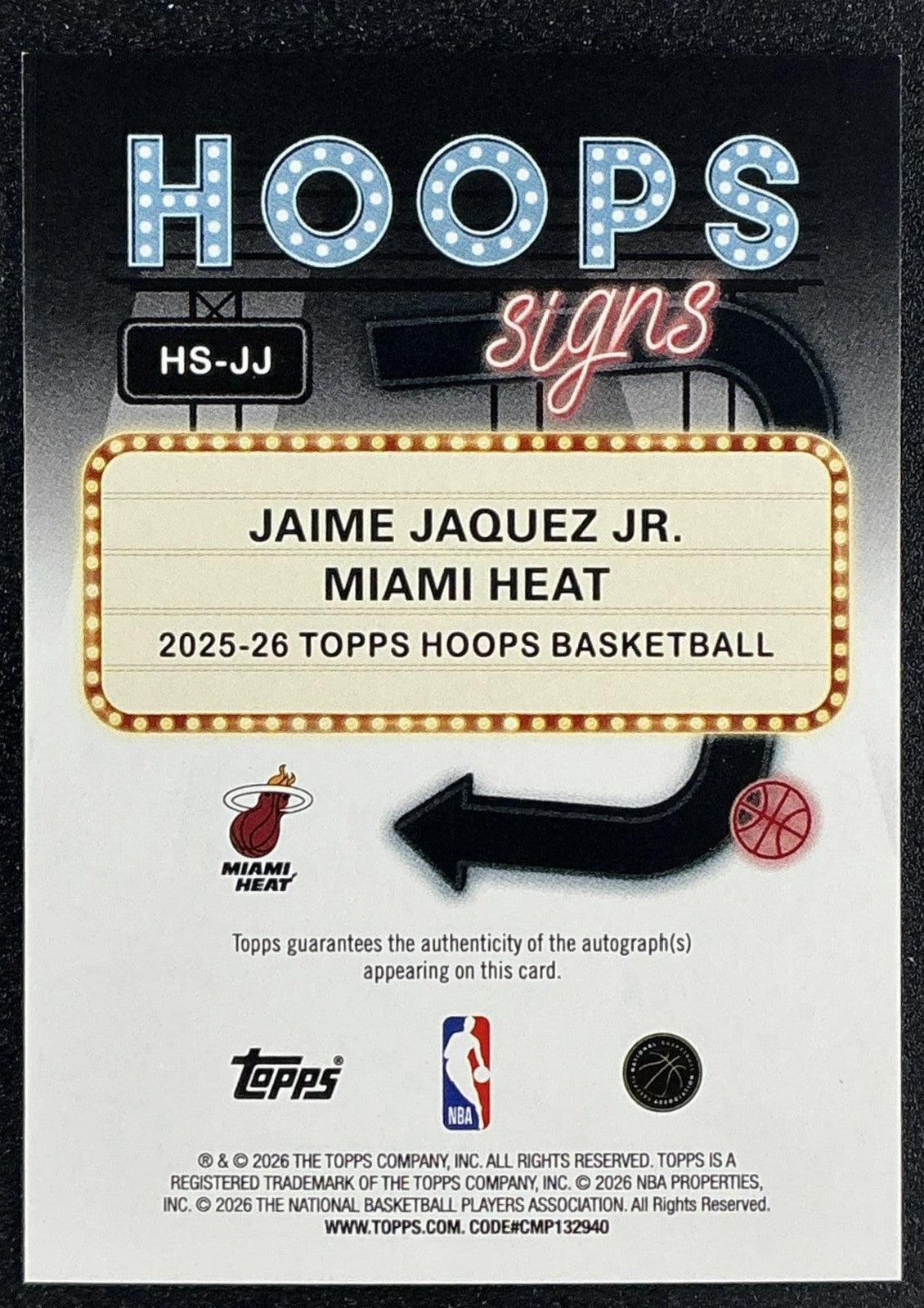 2025 Topps Hoops Jaime Jaquez Jr. #HS-JJ Signs Pixel Burst Green /75 Auto