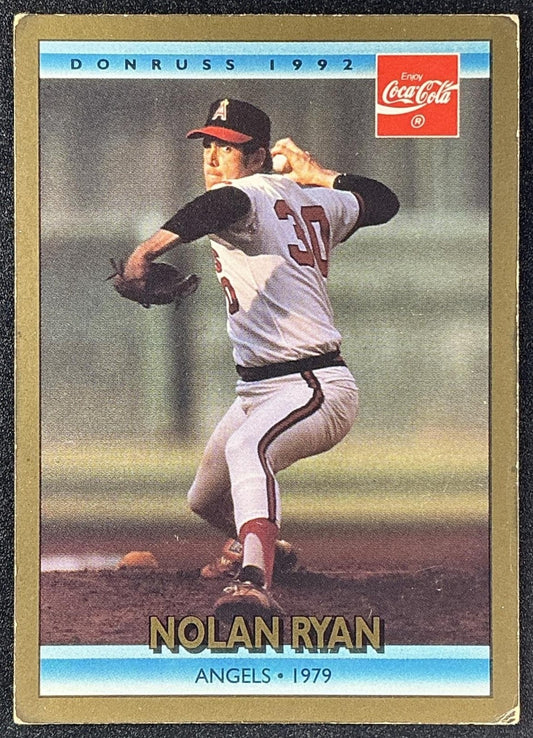 NOLAN RYAN 1992 DONRUSS COCA-COLA #13 ANGELS