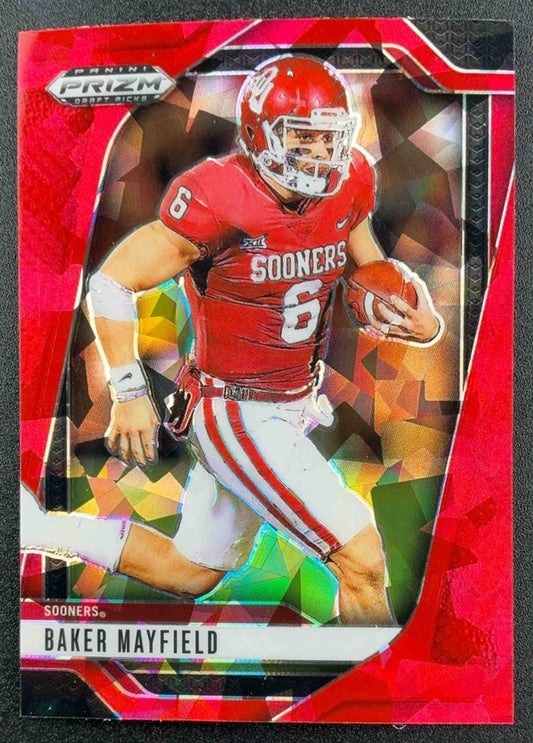 BAKER MAYFIELD 2025 PANINI PRIZM DRAFT PICKS #187 RED ICE SOONERS