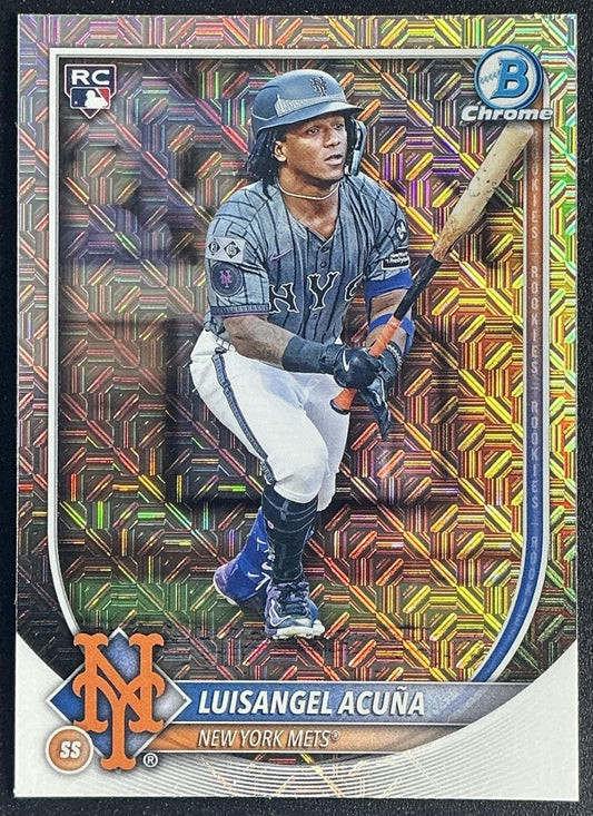 LUISANGEL ACUNA 2025 BOWMAN CHROME MEGA BOX #32 MOJO REFRACTOR RC METS