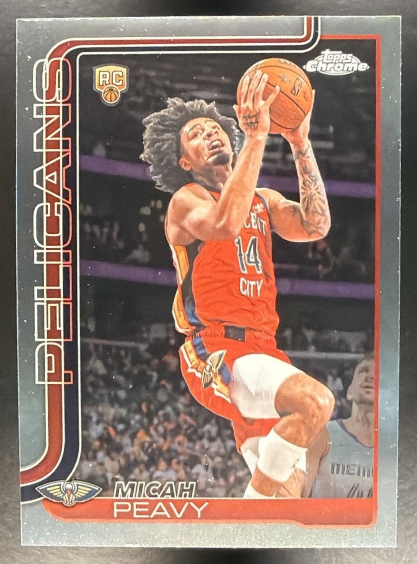 MICAH PEAVY 2025-26 TOPPS CHROME UPDATE #191 RC PELICANS