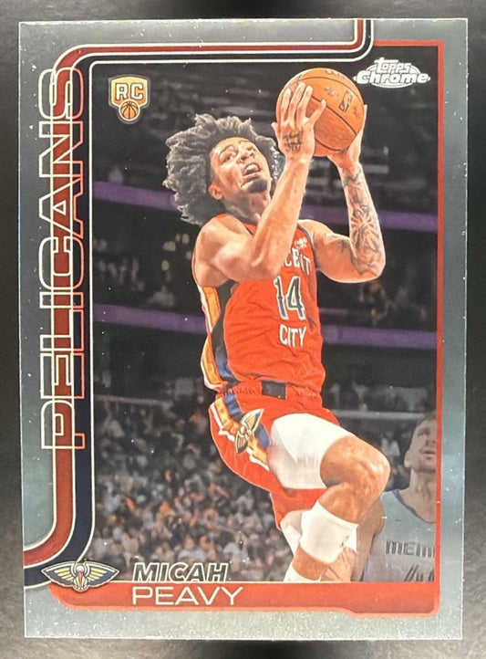 MICAH PEAVY 2025-26 TOPPS CHROME UPDATE #191 RC PELICANS