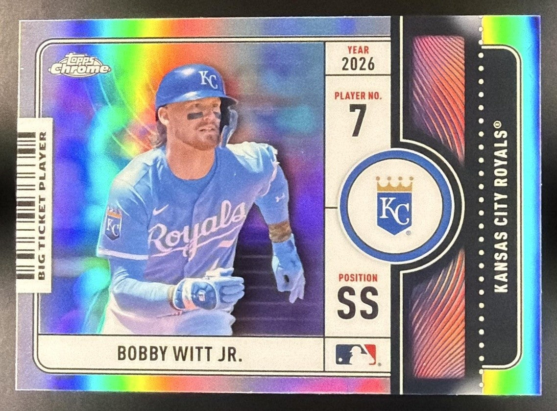 BOBBY WITT JR. 2026 TOPPS CHROME #BTP-16 BIG TICKET PLAYERS ROYALS