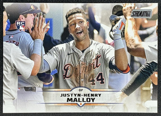 JUSTYN-HENRY MALLOY 2025 TOPPS STADIUM CLUB #64 RC TIGERS