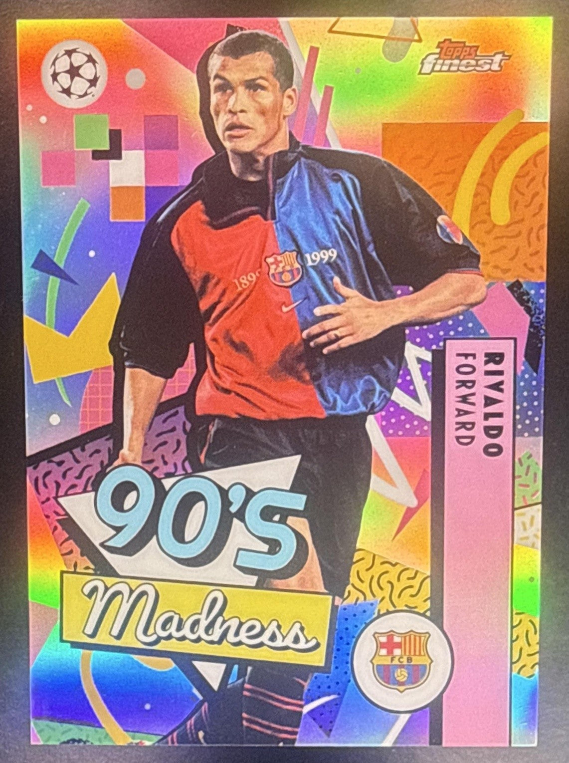 RIVALDO 2025-26 TOPPS UEFA CLUB COMPETITION FINEST #MAD-5 90S MADNESS BARCELONA
