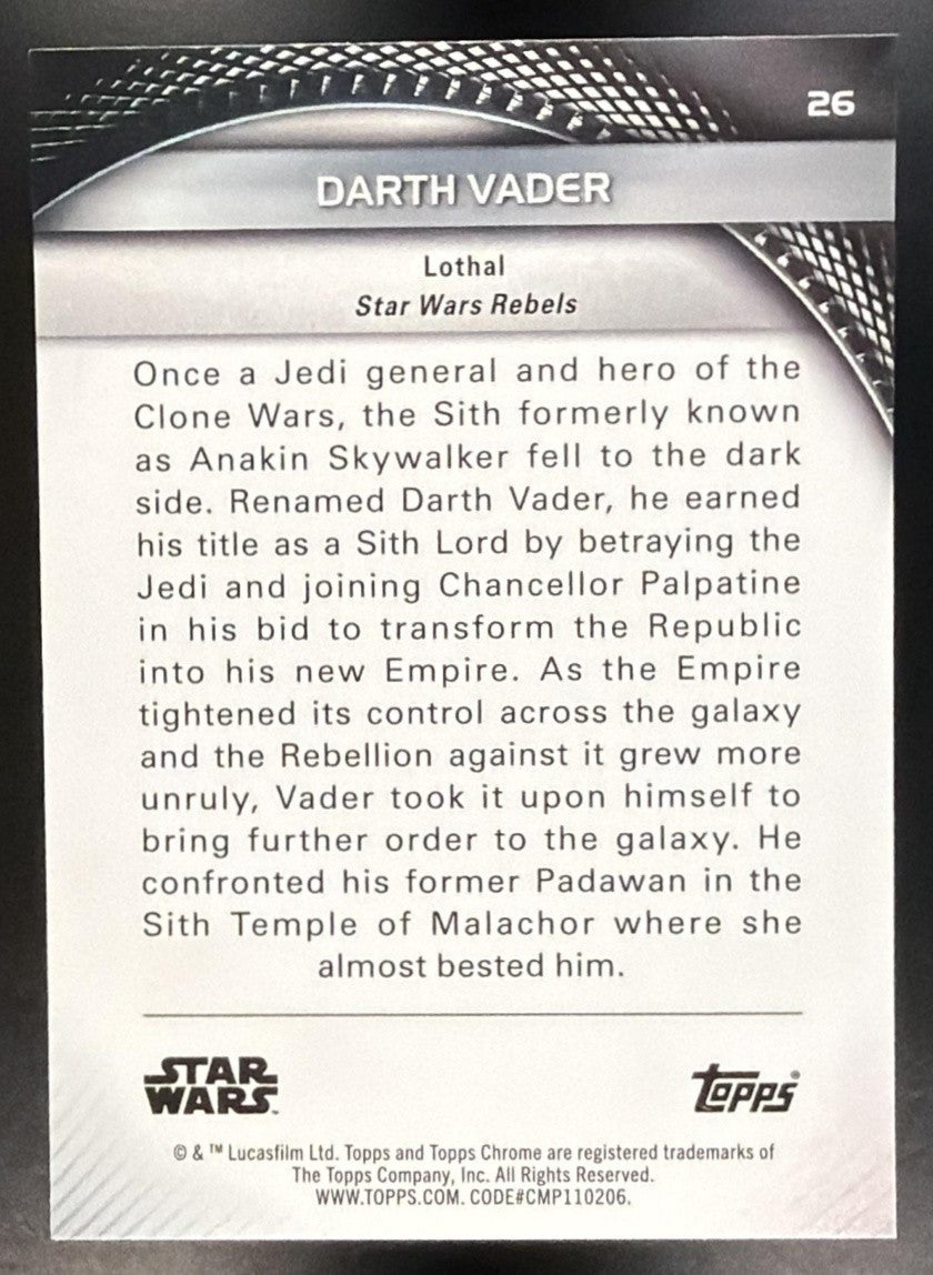 DARTH VADER 2025 TOPPS STAR WARS HYPERSPACE #26