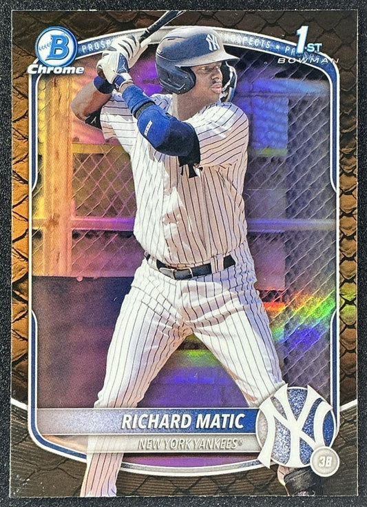 2025 Bowman Richard Matic #BCP-71 Chrome Reptilian Refractor 1st Prospect