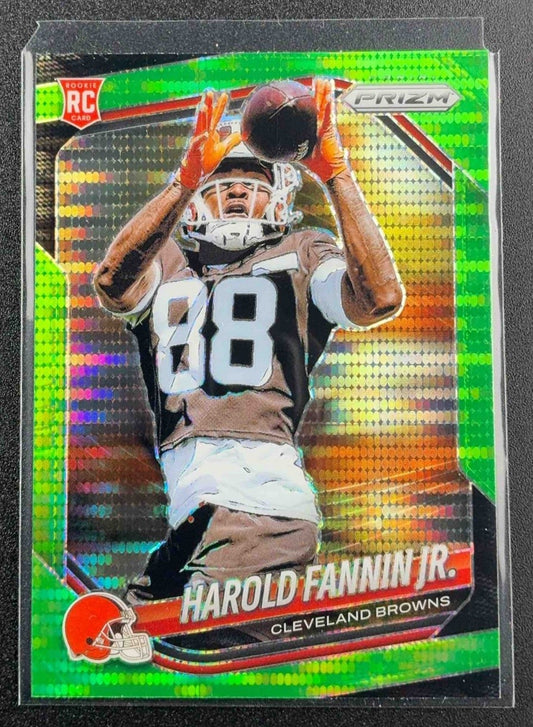 HAROLD FANNIN JR. 2025 PANINI PRIZM #399 NEON GREEN PULSAR RC BROWNS
