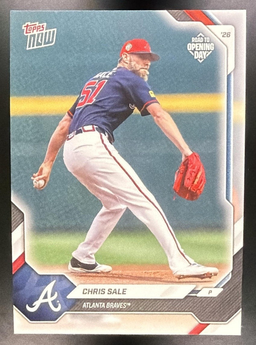 CHRIS SALE 2026 TOPPS NOW ROAD TO OPENING DAY #OD-153 BRAVES