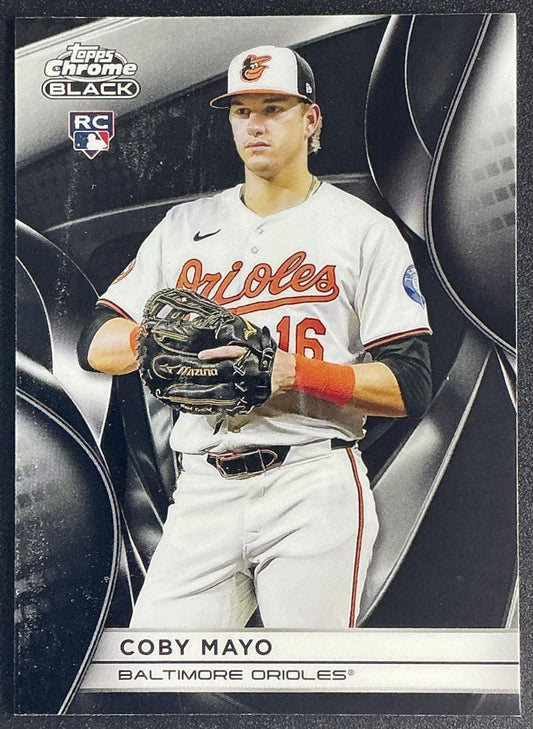 COBY MAYO 2025 TOPPS CHROME BLACK #27 RC ORIOLES