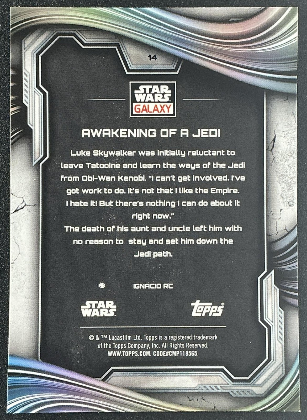 AWAKENING OF A JEDI 2025 TOPPS CHROME STAR WARS GALAXY #14