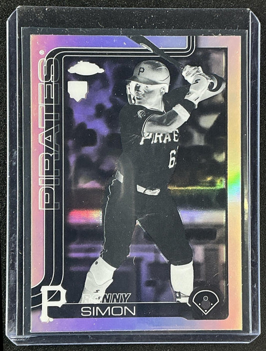 RONNY SIMON 2025 TOPPS CHROME UPDATE #USC35 NEGATIVE REFRACTOR RC PIRATES