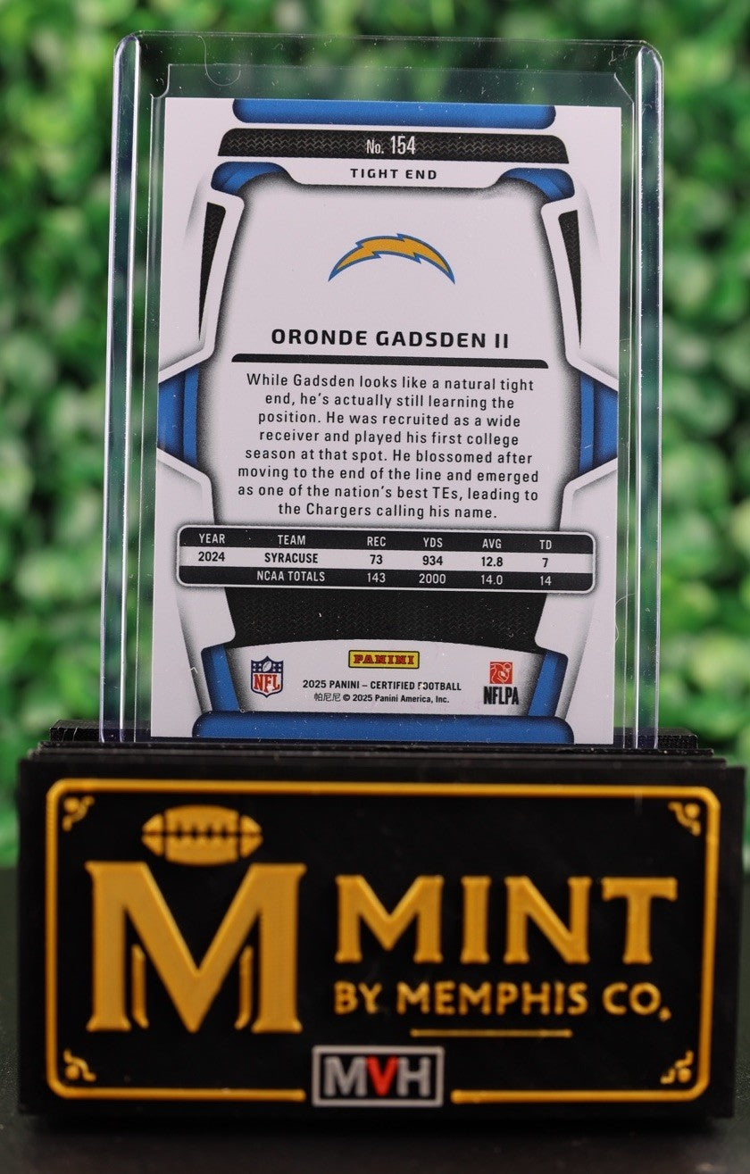 Oronde Gadsden II 2025 Panini Certified RC Mirror Purple /299 Chargers