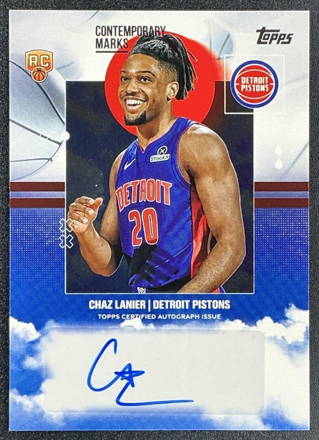 CHAZ LANIER 2025-26 TOPPS #CM-CL CONTEMPORARY MARKS RC AUTO PISTONS