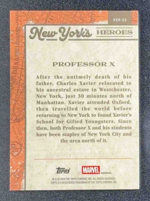 2026 Topps Brooklyn Marvel Captain America Professor X #NYF-23 Gold /50 SSP