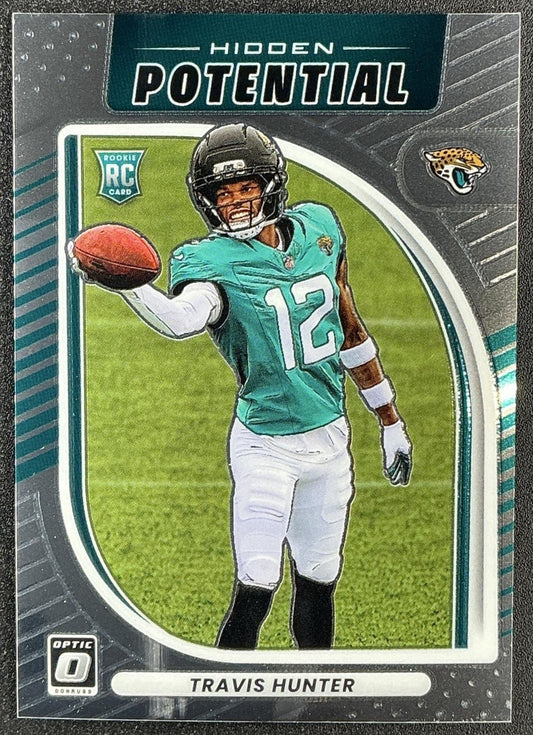 TRAVIS HUNTER 2025 PANINI DONRUSS OPTIC #3 HIDDEN POTENTIAL RC JAGUARS