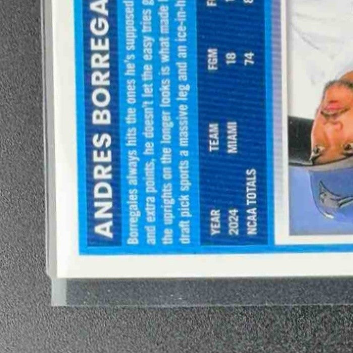 2025 Panini Donruss Optic Andres Borregales #287 Rated Rookie Blue Hyper Prizm