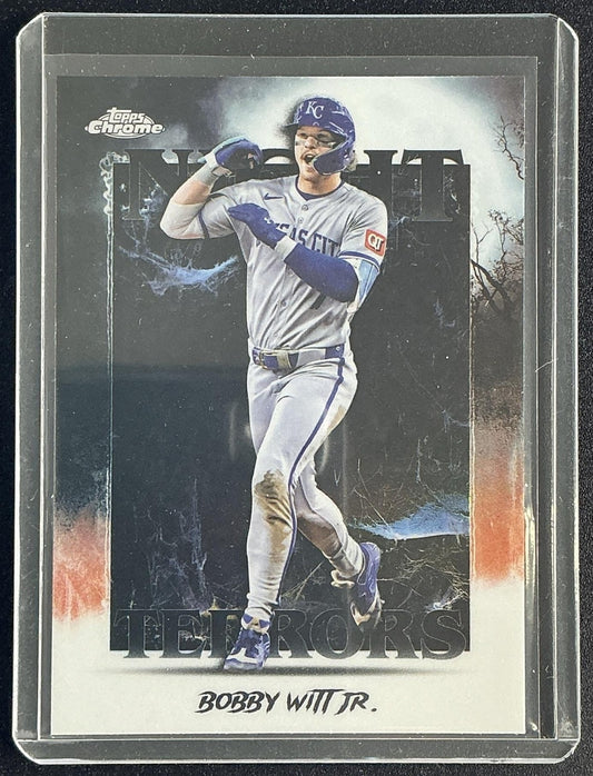 BOBBY WITT JR. 2025 TOPPS CHROME UPDATE #NT-4 NIGHT TERRORS ROYALS