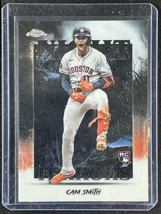 CAM SMITH 2025 TOPPS CHROME UPDATE #NT-19 NIGHT TERRORS RC ASTROS