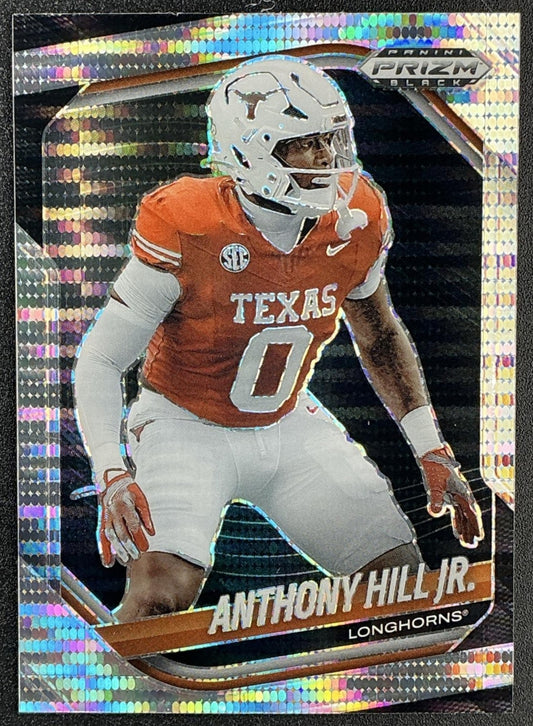 ANTHONY HILL JR. 2025 PANINI PRIZM BLACK PULSAR #172 PROSPECTS LONGHORNS