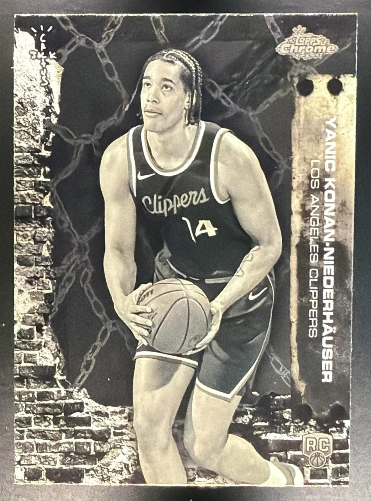 YANIC KONAN-NIEDERHAUSER 2025-26 TOPPS CHROME X CACTUS JACK #90 RC CLIPPERS