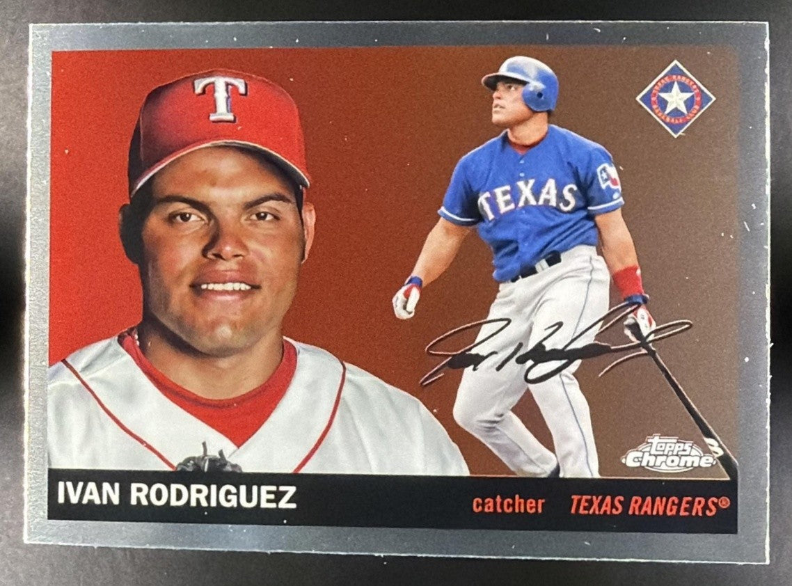 IVAN RODRIGUEZ 2025 TOPPS CHROME PLATINUM ANNIVERSARY #494 RANGERS