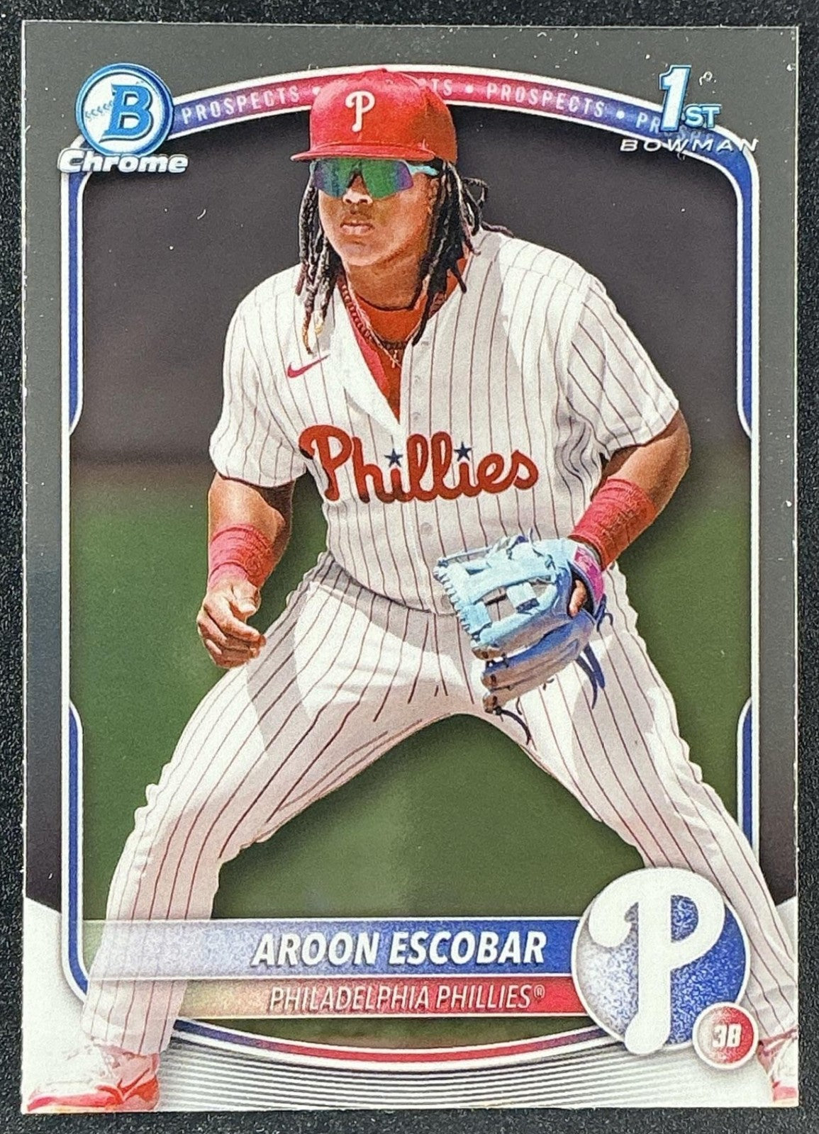 AROON ESCOBAR 2025 BOWMAN #BCP-65 CHROME 1ST PROSPECT PHILLIES