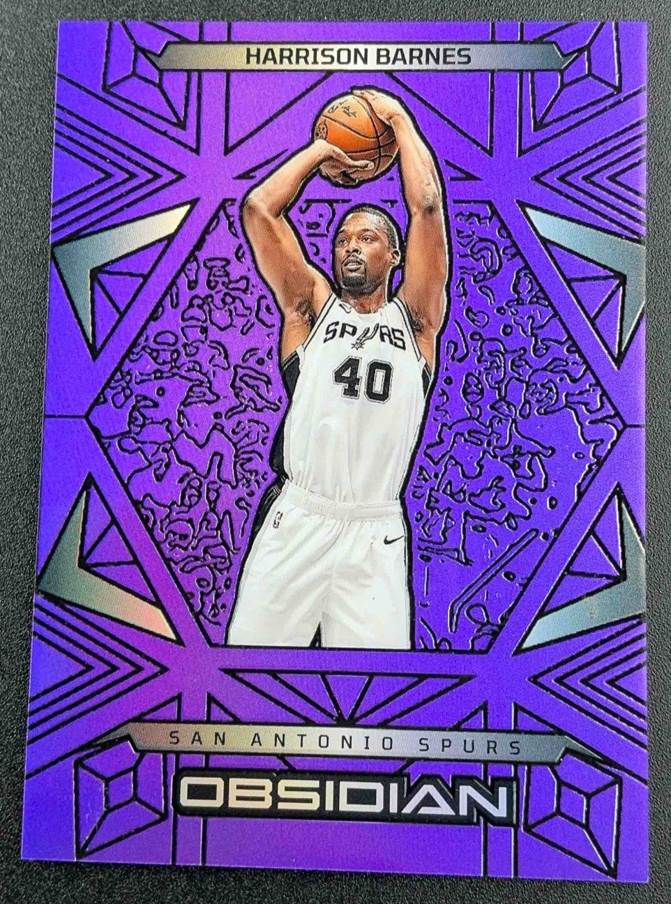 2024 Panini Obsidian Harrison Barnes #12 Electric Etch Purple Flood /75