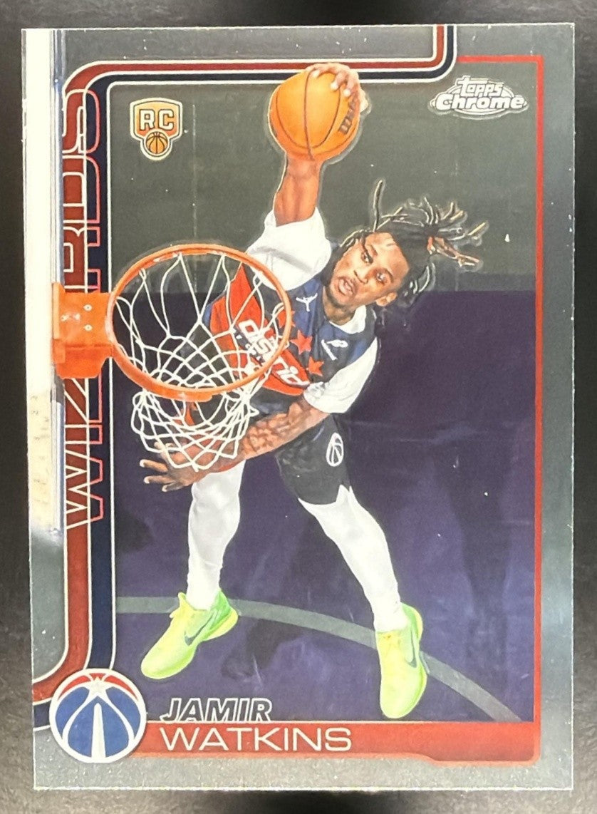 JAMIR WATKINS 2025-26 TOPPS CHROME UPDATE #194 RC WIZARDS