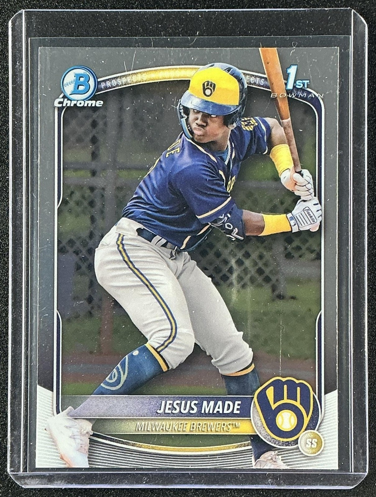 JESUS MADE 2025 BOWMAN #BCP-50 CHROME 1ST PROSPECT BREWERS