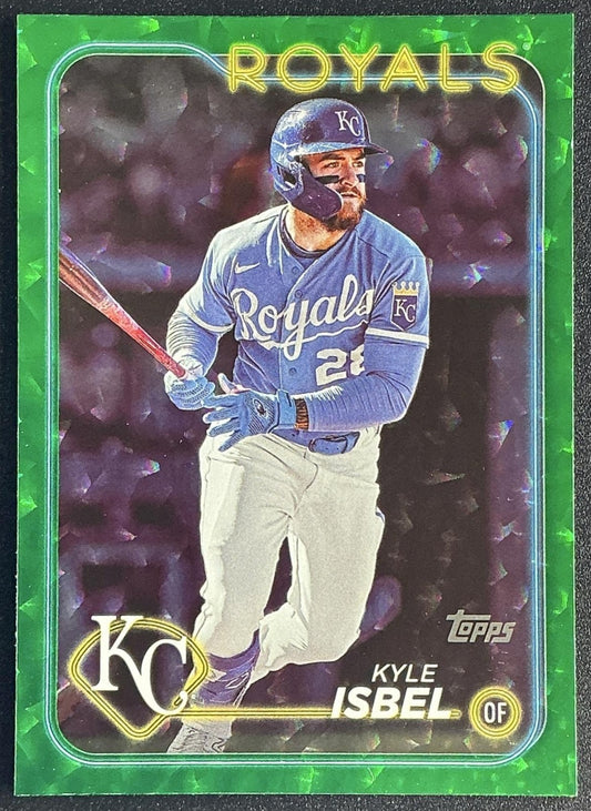 KYLE ISBEL 2024 TOPPS #525 GREEN CRACKLE FOIL 54/499 ROYALS