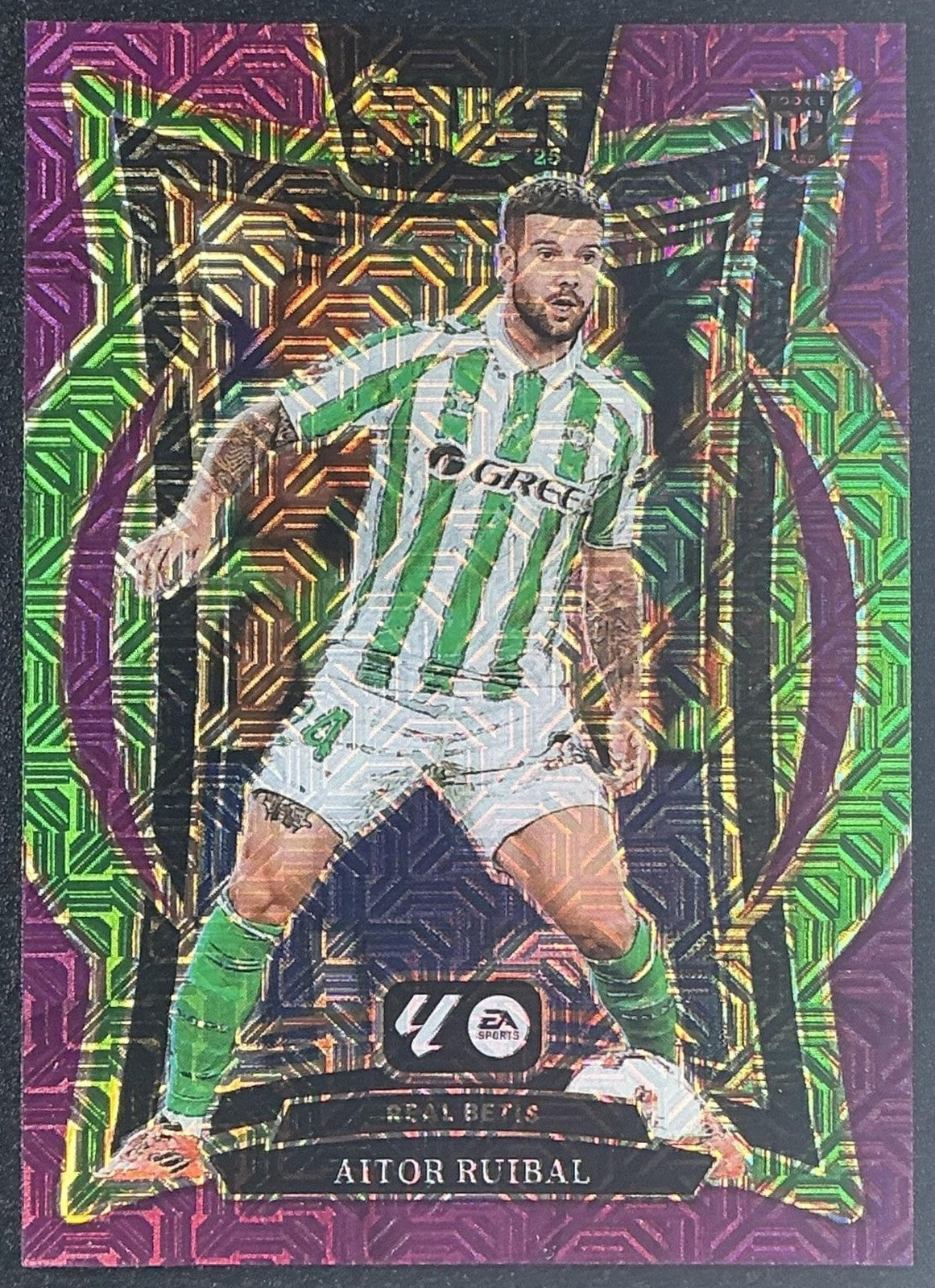 2024 Panini Select La Liga Aitor Ruibal #37 Purple Mojo Prizm Terrace