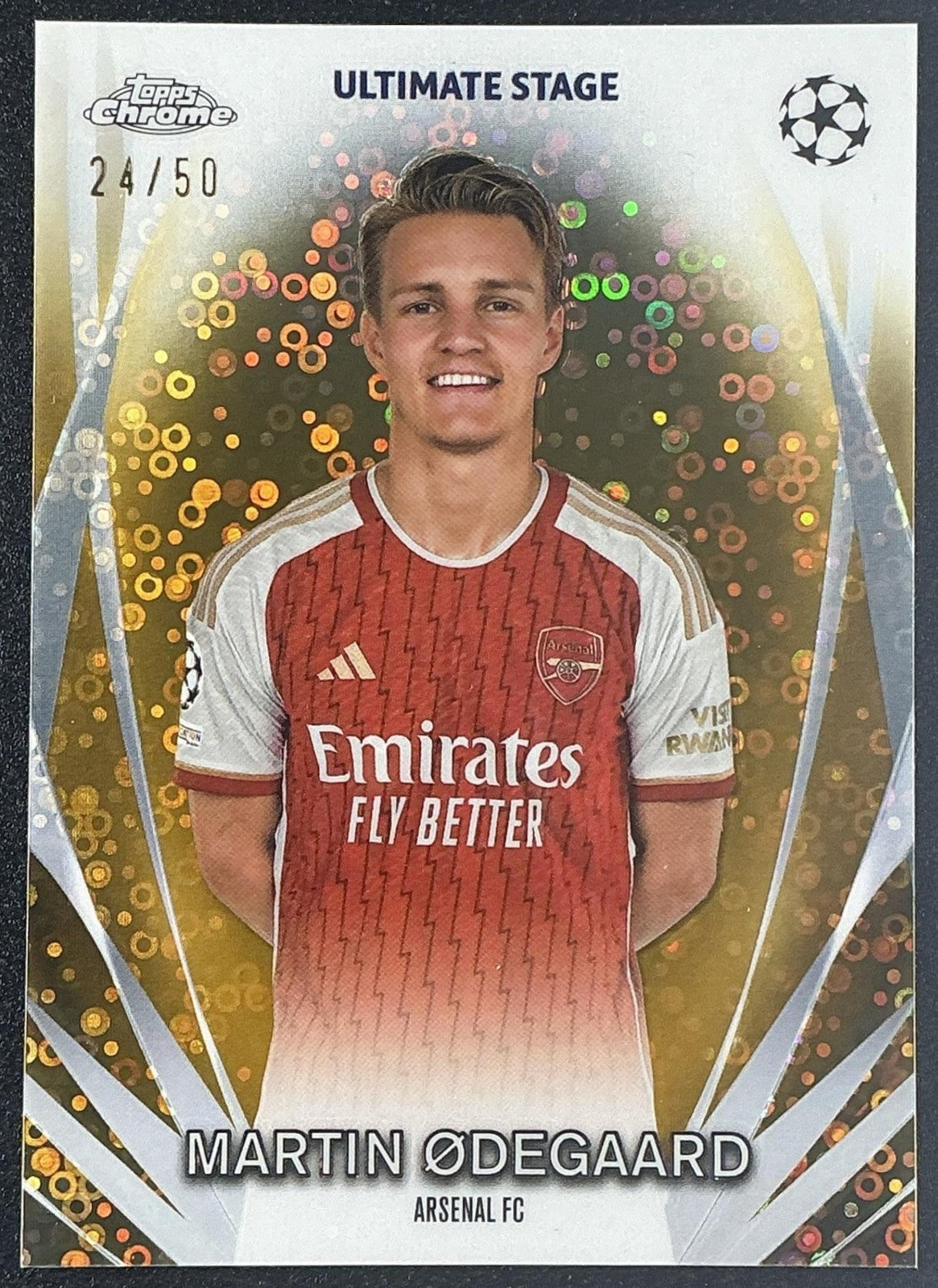 2023 Topps Martin Odegaard #USC-7 Ultimate Stage Chrome GOLD /50