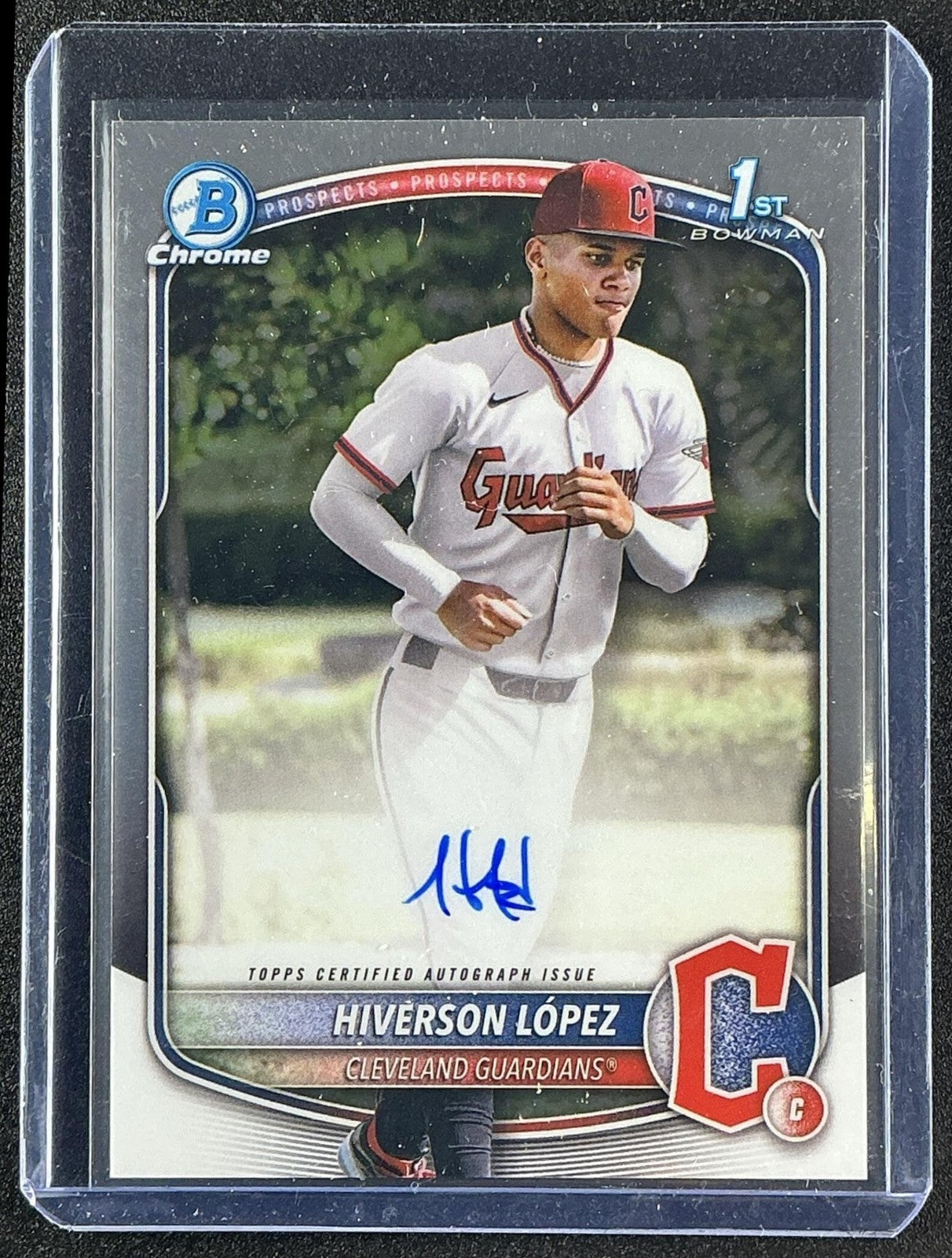 HIVERSON LOPEZ 2025 BOWMAN CHROME #CPA-HL AUTO 1ST PROSPECT GUARDIANS
