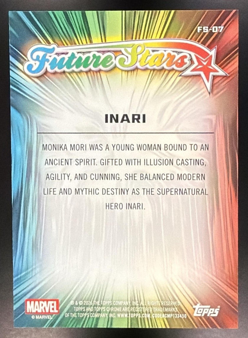 INARI 2026 TOPPS CHROME MARVEL COMICS #FS-07 FUTURE STARS